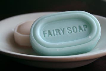 Need some fairy soap to wash that mouth out Sarah? Start with this, I've got a larger order coming from Cosco just for you.