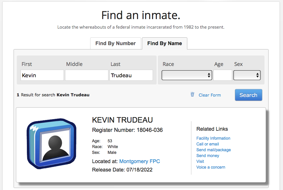 Kevin Trudeau - Inmate. Your money is safe until 2022